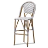Baxton Studio Ilene Grey and White Bamboo Style Stackable Bistro Bar Stool -Kitchen & Dining Furniture Sales Store Wholesale20Interiors20Inc 8991xx1