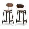 Baxton Studio Varek Bamboo and Rust-Finished Steel Stackable Counter Stool, PK2