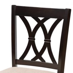 Baxton Studio Reneau Sand Upholstered Espresso Finished Wood Pub Chair, PK2 -Kitchen & Dining Furniture Sales Store Wholesale20Interiors20Inc 9595xx4
