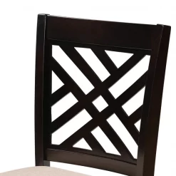 Baxton Studio Caron Sand Upholstered Espresso Finished Wood Pub Chair, PK2 -Kitchen & Dining Furniture Sales Store Wholesale20Interiors20Inc 9597xx4