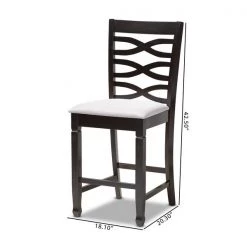 Baxton Studio Lanier Gray Upholstered Espresso Finished Wood Pub Chair, PK2 -Kitchen & Dining Furniture Sales Store Wholesale20Interiors20Inc 9600xx7