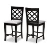 Baxton Studio Alora Grey Upholstered Espresso Finished 2-Piece Counter Stool Set -Kitchen & Dining Furniture Sales Store Wholesale20Interiors20Inc 9767xx1