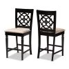 Baxton Studio Arden Sand Upholstered Espresso Finished 2-Piece Counter Stool Set -Kitchen & Dining Furniture Sales Store Wholesale20Interiors20Inc 9770xx1