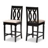 Baxton Studio Darcie Sand Upholstered Espresso Finished 2-Piece Counter Stool Set -Kitchen & Dining Furniture Sales Store Wholesale20Interiors20Inc 9774xx1