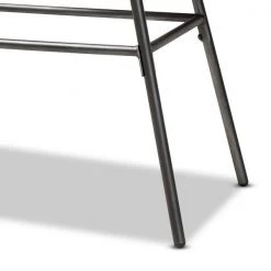 Baxton Studio Jette Grey Upholstered Dark Grey Metal 2-Piece Bar Stool Set -Kitchen & Dining Furniture Sales Store Wholesale20Interiors20Inc 9844xx5