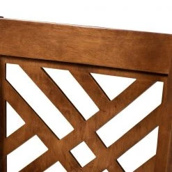 Baxton Studio Caron Grey Upholstered Walnut Wood 2-PC Counter Height Pub Chair Set -Kitchen & Dining Furniture Sales Store Wholesale20Interiors20Inc 9886xx4