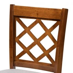 Baxton Studio Aria Grey Upholstered and Walnut Wood 2-Piece Pub Chair Set -Kitchen & Dining Furniture Sales Store Wholesale20Interiors20Inc 9888xx4