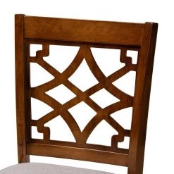 Baxton Studio Nisa Modern and Contemporary Grey Fabric and Walnut Brown Finished Wood 2-Piece Counter Stool Set -Kitchen & Dining Furniture Sales Store Wholesale20Interiors20Inc 9889xx4xx34470d