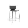 Baxton Studio Modern Black Bonded Leather Upholstered Modern Counter Stool, PK2