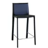 Baxton Studio Crawford Black Leather Counter Height Stool, PK2