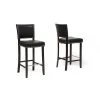 Baxton Studio Aries Black Modern Bar Stool With Nail Head Trim, PK2 -Kitchen & Dining Furniture Sales Store Wholesale20Interiors20Inc BBT5112xx20Barxx20StoolxxBlack