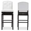 Baxton Studio White Faux Leather Button-tufted Upholstered Swivel Bar Stool, PK2 -Kitchen & Dining Furniture Sales Store Wholesale20Interiors20Inc BBT5220xxWhitexxStoolxx1