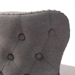 Baxton Studio Gradisca Grey Button-Tufted Upholstered Swivel Barstool, PK2 -Kitchen & Dining Furniture Sales Store Wholesale20Interiors20Inc BBT5246BxxBSxxGreyxxXD45xx5