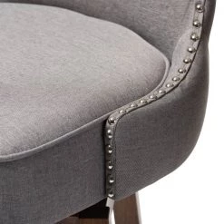 Baxton Studio Gradisca Grey Button-Tufted Upholstered Swivel Barstool, PK2 -Kitchen & Dining Furniture Sales Store Wholesale20Interiors20Inc BBT5246BxxBSxxGreyxxXD45xx6