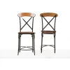 Baxton Studio Broxburn Light Brown Wood & Metal Bar Stool, PK2 -Kitchen & Dining Furniture Sales Store Wholesale20Interiors20Inc CDC222xxPP21