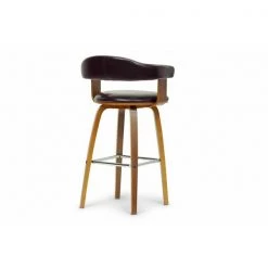 Baxton Studio Quigley Walnut And Black Modern Counter Stool -Kitchen & Dining Furniture Sales Store Wholesale20Interiors20Inc SDxx2222xx9xx20WalnutBlack3
