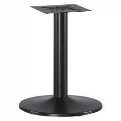 Round Lorell Essentials Conference Table Base, 24 W, 24 L, 29 H, Wood Top, Black