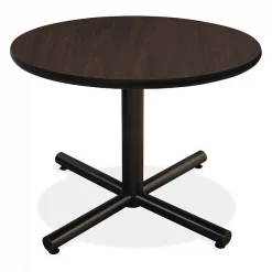 Round Lorell Hospitality Espresso Laminate Round Tabletop, 36 W, 36 L, 1 H, Laminate Top, Espresso