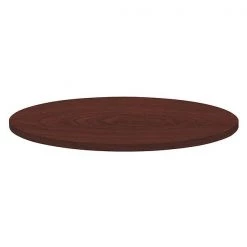 Round Lorell Round Invent Tabletop - Mahogany, 36 W, 36 L, 1 H, Laminate Top, Mahogany