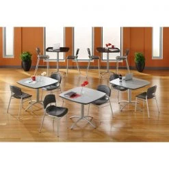 Iceberg Square CafÃ©Worksâ„¢ Table, Graphite Granite - 36" Square x 42"H, 36" W, 36" L, 42" H, Graphite -Kitchen & Dining Furniture Sales Store Z qN50pcg 10