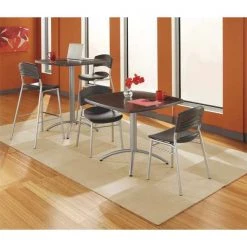 Iceberg Square CafÃ©Worksâ„¢ Table, Gray - 36" Square x 29"H, 36" W, 36" L, 29" H, Laminated Melamine Top -Kitchen & Dining Furniture Sales Store Z qN50pcpyx 4