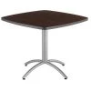 Iceberg Square CafÃ©Worksâ„¢ Table, Walnut - 36" Square x 29"H, 36" W, 36" L, 29" H, Laminated Melamine Top -Kitchen & Dining Furniture Sales Store Z qN6ticpEx