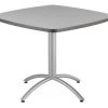 Iceberg Square CafÃ©Worksâ„¢ Table, Gray - 36" Square x 29"H, 36" W, 36" L, 29" H, Laminated Melamine Top -Kitchen & Dining Furniture Sales Store Z qN6tjcpEx