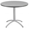 Iceberg Round CafÃ©Worksâ„¢ Table, Gray - 36" Round x 29"H, 36" W, 29" H, Laminated Melamine Top, Grey