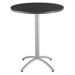 Iceberg Round CafÃ©Worksâ„¢ Table, Graphite Granite - 36" Round x 42"H, 36" W, 42" H, Graphite