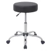Alera Lab Stool, Adjustable Height, Black