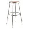 National Public Seating Round Stool, Height Range 25" to 33", Hardboard Gray -Kitchen & Dining Furniture Sales Store Z07AH0fo5oy