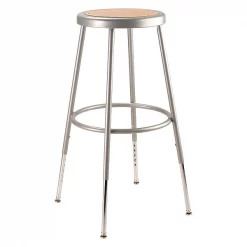 Kitchen & Dining Furniture Sales Store 20 National Public Seating Round Stool, Height Range 25" to 33", Hardboard Gray
