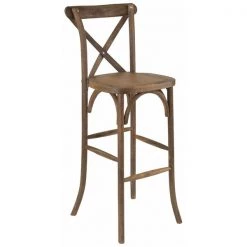 Flash Furniture Barstool, Antique, Cross Back