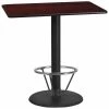 Flash Furniture Rectangle Laminate Table, 24" W, 42" L, 43.125" H, Laminate Top, Wood Grain -Kitchen & Dining Furniture Sales Store Z0ou9wicpEx