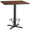 Flash Furniture Square Laminate Table, 42" W, 42" L, 43.125" H, Laminate Top, Wood Grain 2 Flash Furniture Square Laminate Table, 42" W, 42" L, 43.125" H, Laminate Top, Wood Grain -Kitchen & Dining Furniture Sales Store Z0ouFxhcpEx