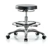 Blue Ridge Ergonomics Bench Stool, Med, Chrome, Poly, CF Casters -Kitchen & Dining Furniture Sales Store Z0twI0ocpIx