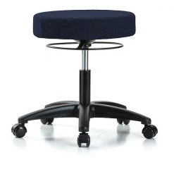 Blue Ridge Ergonomics Desk Stool, Fabric, Casters, Nav