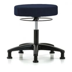Blue Ridge Ergonomics Desk Stool, Fabric, Glides, Nav