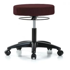 Blue Ridge Ergonomics Desk Stool, Fabric, Casters, Bur