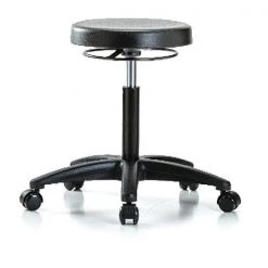 Blue Ridge Ergonomics Bench Stool, Med, Poly, Casters