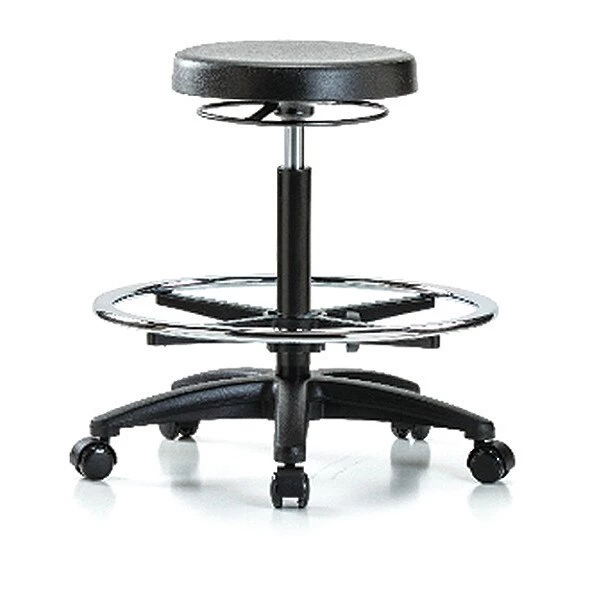 Blue Ridge Ergonomics Bench Stool, Hi, Poly, CF, Casters 3 Blue Ridge Ergonomics Bench Stool, Hi, Poly, CF, Casters