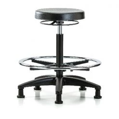 Blue Ridge Ergonomics Bench Stool, Hi, Poly, CF, Glides