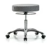 Blue Ridge Ergonomics Desk Stool, Chrome, Fabric, Casters, Gry