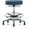 Blue Ridge Ergonomics Bench Stool, Med, Fabric, Chrome, CF, Gld, Blu -Kitchen & Dining Furniture Sales Store Z0twJzmcpIx