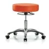 Blue Ridge Ergonomics Desk Stool, Vinyl, Chrome, Casters, Orange -Kitchen & Dining Furniture Sales Store Z0twK lcpIx