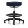 Blue Ridge Ergonomics Bench Stool, Med, Fabric, BF, Glides, Nav
