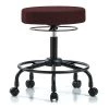 Blue Ridge Ergonomics Desk Stool, Fabric, RT, Casters, Bur