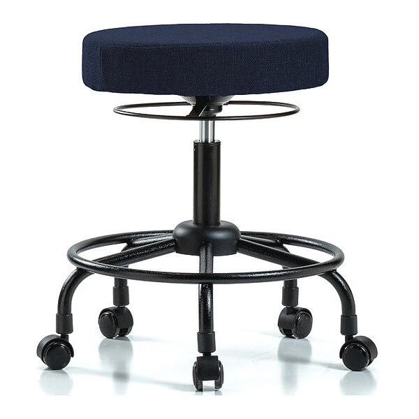 Blue Ridge Ergonomics Desk Stool, Fabric, RT, Casters, Nav 3 Blue Ridge Ergonomics Desk Stool, Fabric, RT, Casters, Nav