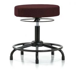 Blue Ridge Ergonomics Desk Stool, Fabric, RT, Glides, Bur