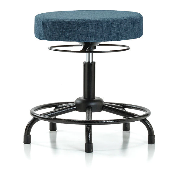 Blue Ridge Ergonomics Desk Stool, Fabric, RT, Glides, Blu 3 Blue Ridge Ergonomics Desk Stool, Fabric, RT, Glides, Blu